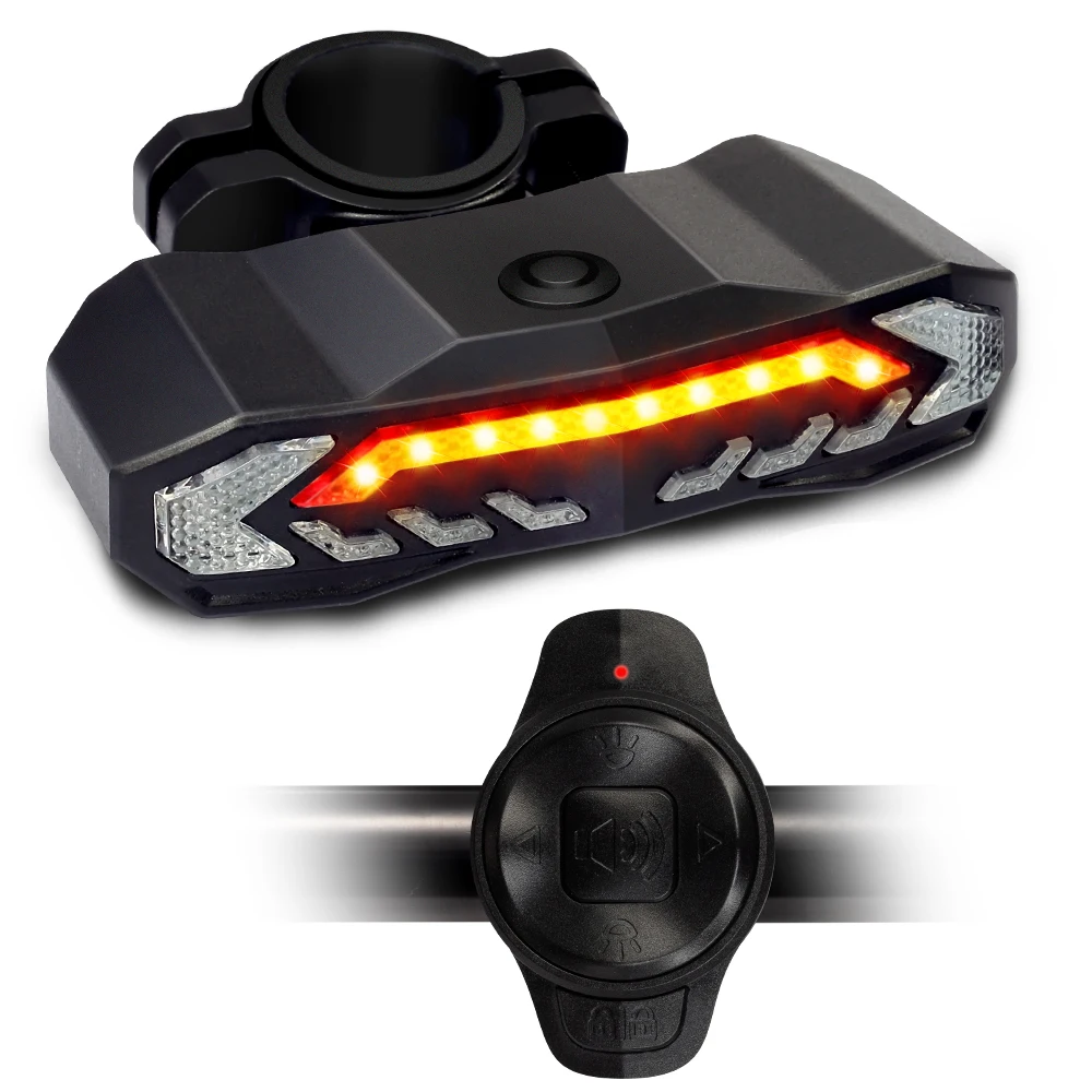 Waterproof IP65 Rechargeable Mountain Bike Tail Light 7-Level Sensitive Riding Lights Dustproof Bicycle Accessories