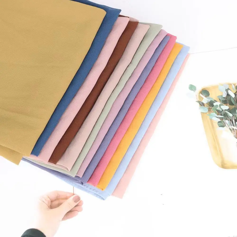 high quality tudung bawal plain cotton custom malaysia sulam voile square kain fabric medina silk scarf shawl muslim hijab