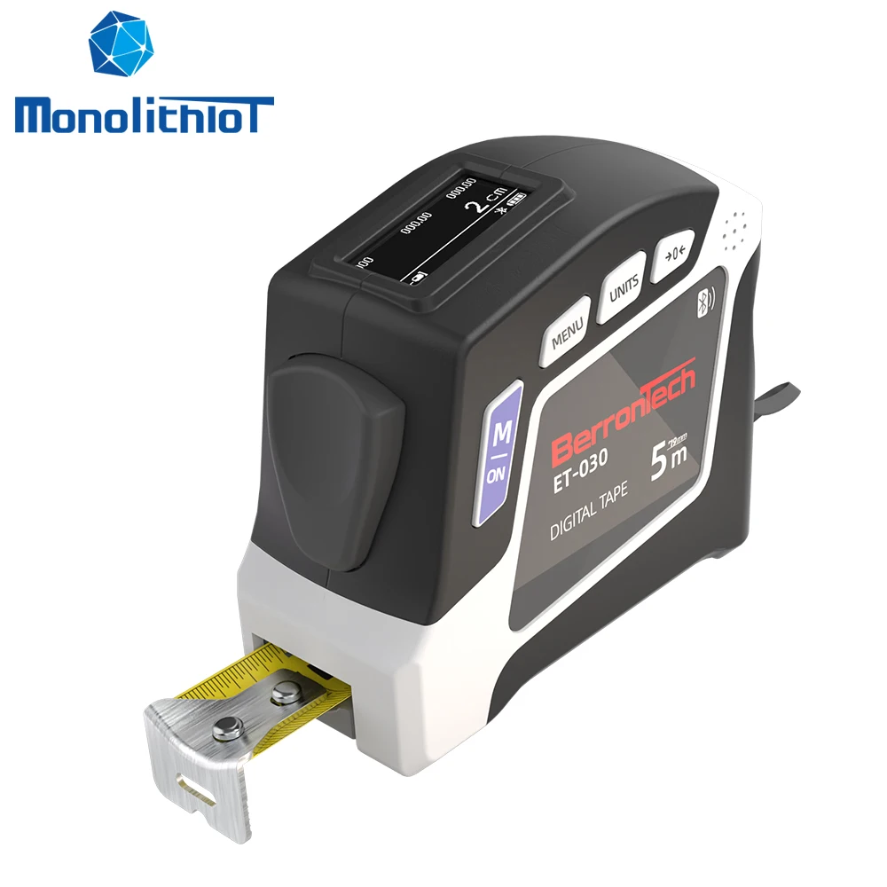MonolithIoT ET030 Intelligent Rechargeable Electronic 5 Meters/16ft Digital Display Measurement Tape