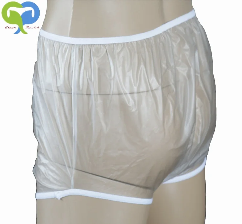 
Clear vinyl pvc plastic panties briefs peva pants protective pvc underwear for men man Waterproof transparent plastic pants 