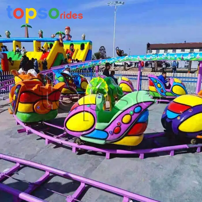 Theme Park Rides Electric Car Space Shuttle Rides Mini Roller Coaster  For Sale