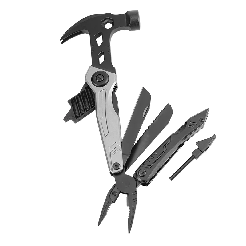 12 in 1 Hammer Multitool Pliers With Bottle Opener Screwdrivers Camping Survival Gear Cool Gadgets for Hiking Outdoor