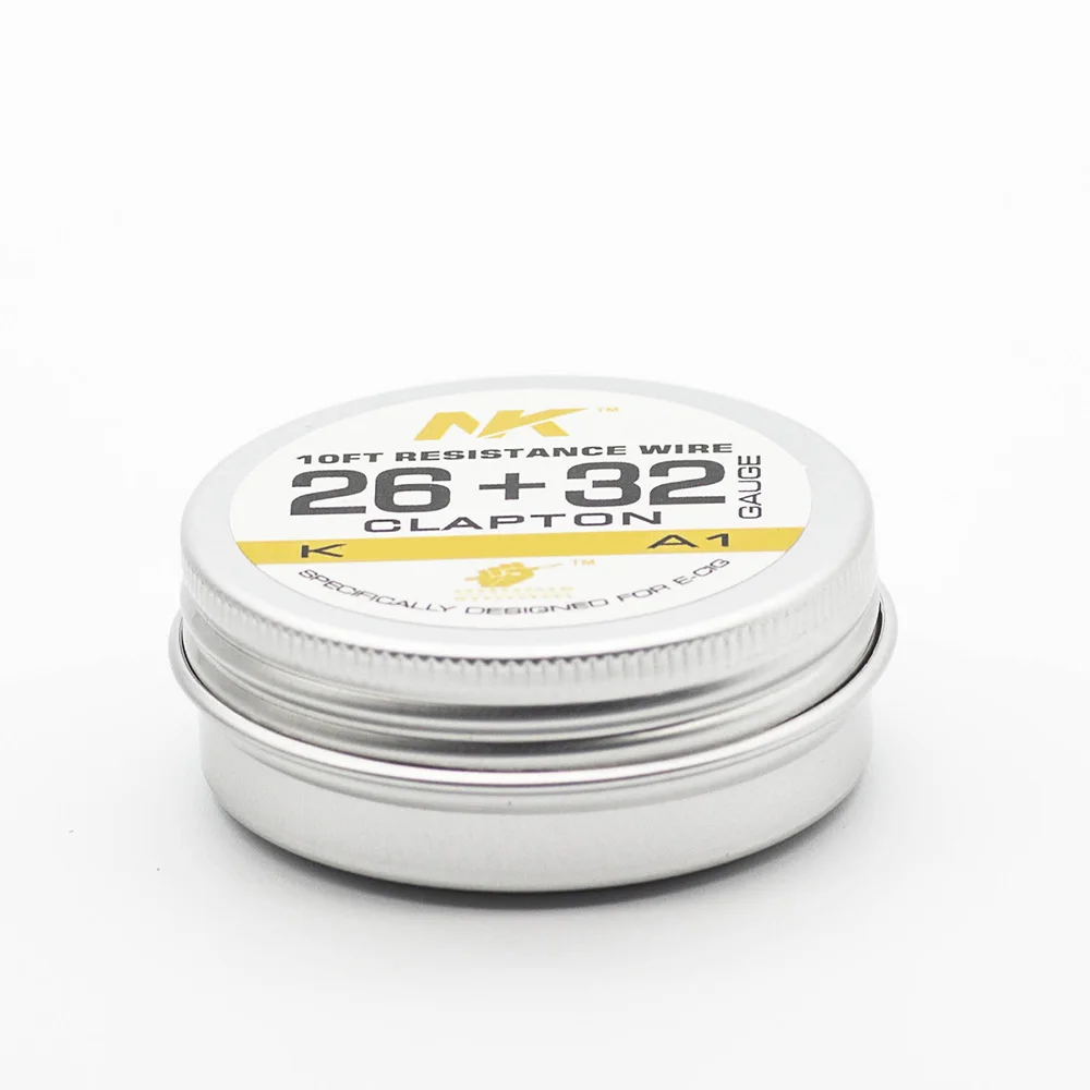 NK A1 clapton wire 26+32ga electric wire 10ft 0Cr25Al5 heating resistance wire for prebuilt clapton coil rta rda mod