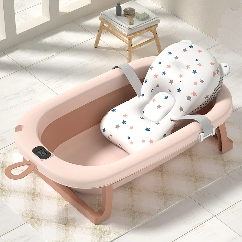 Детская портативная пластиковая Ванна для новорожденных складная детская Ванна