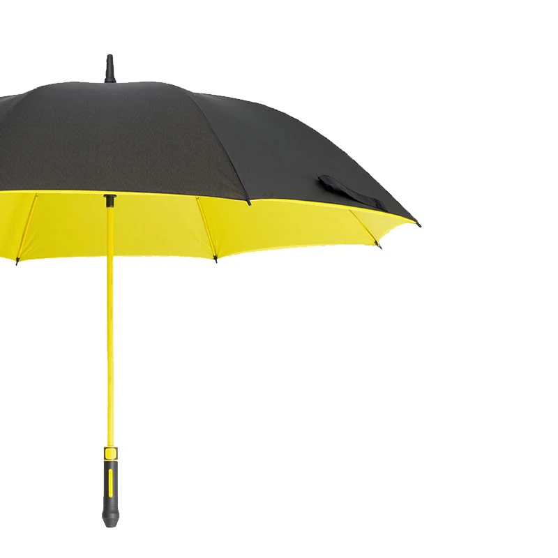 Good Quality Double Layer Full Fiber Automatic Golf Umbrella Long Handle Business Black Glue  Sunshade Umbrella