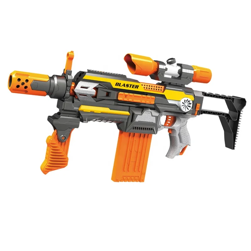 Wholesale Hot Sell Electric Foam Blasters Toy Gun For Boys Automatic Scope Machine Gun For Multiplayer Game Great Gift For Kids