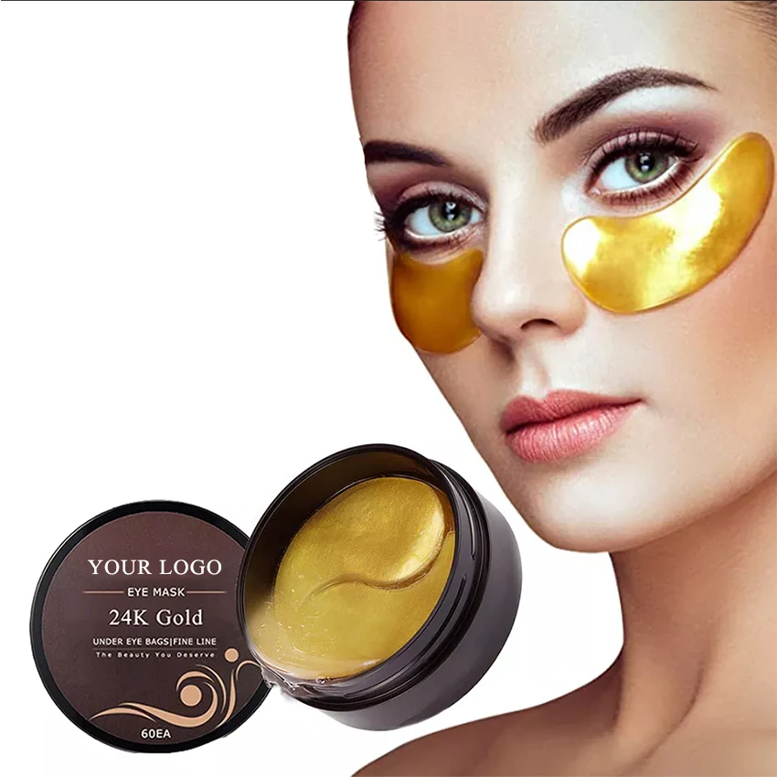 OEM/ODM Anti Aging Anti Wrinkle Eye Gel Pads 24k Gold Collagen Patches Under The Eye Parches Hidrogel Eye Mask