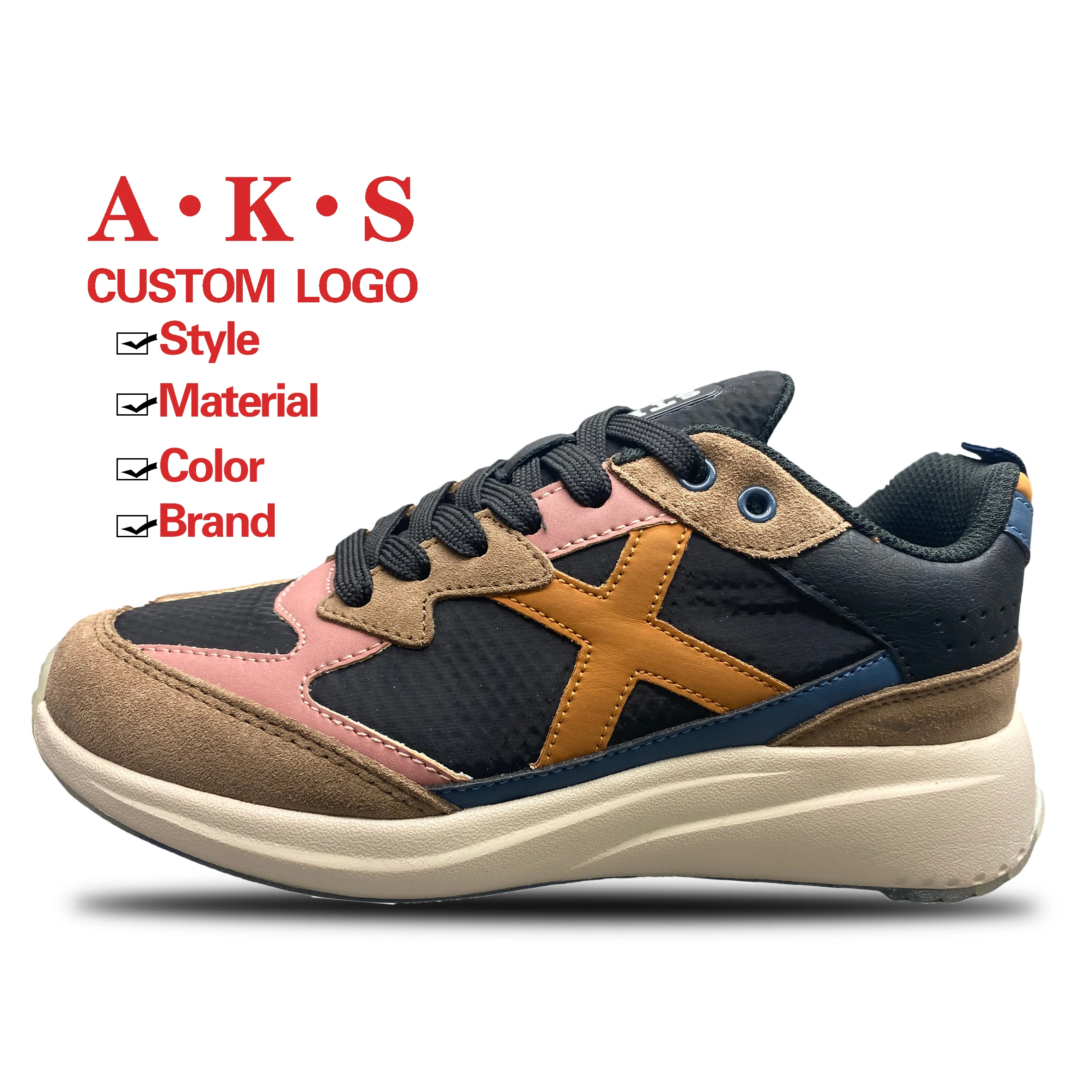 A.K.S 2024 Design Sneaker Manufacture Custom Wholesale Unique Luxury Lightweight Casual Running Shoes Cneakers For Men