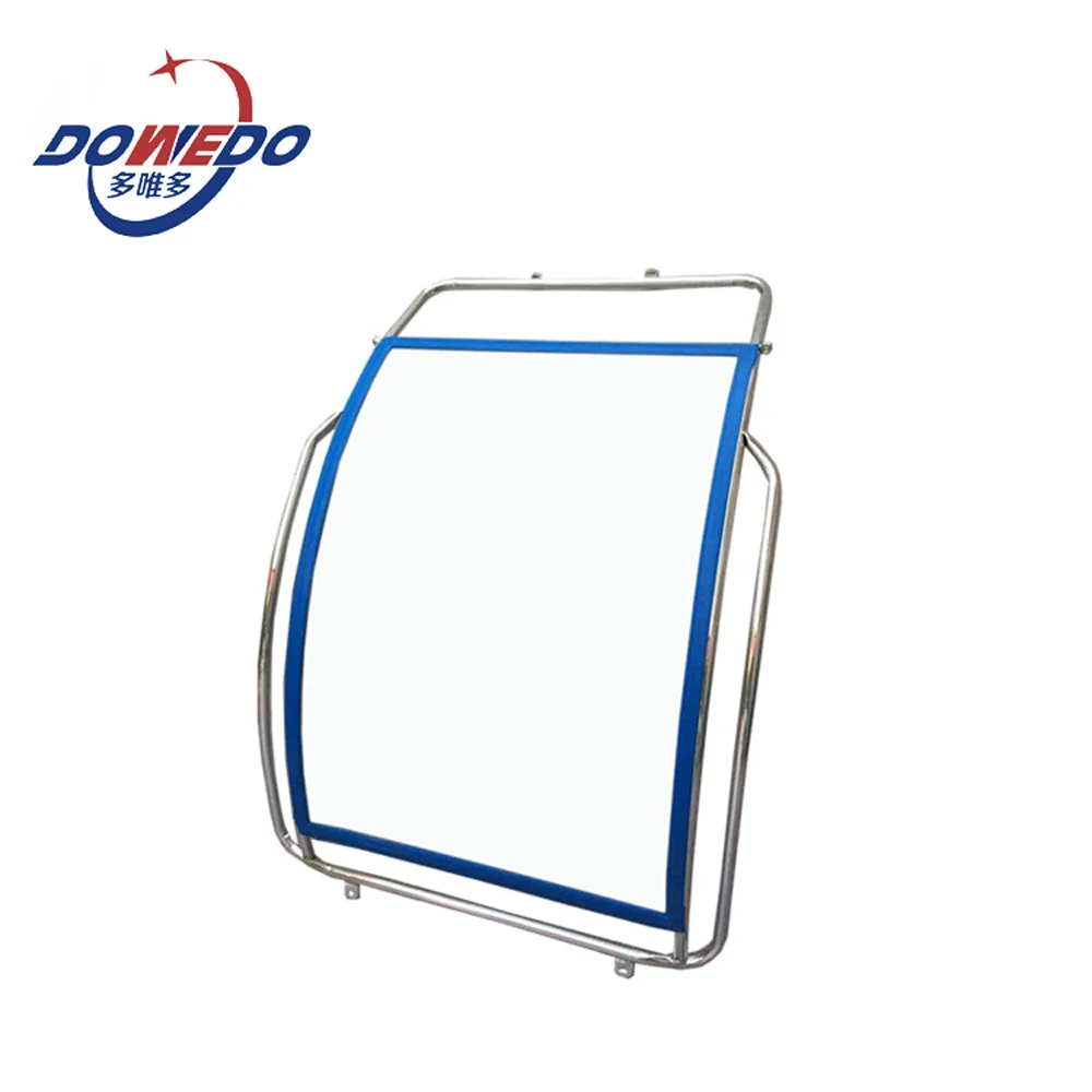 SS front glass with frame and support for electric tricycle, rickshaw