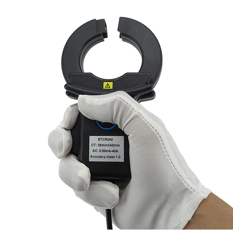 ETCR040 AC Зажим на измеритель тока утечки преобразователь 0 00ма-40А 35 мм x