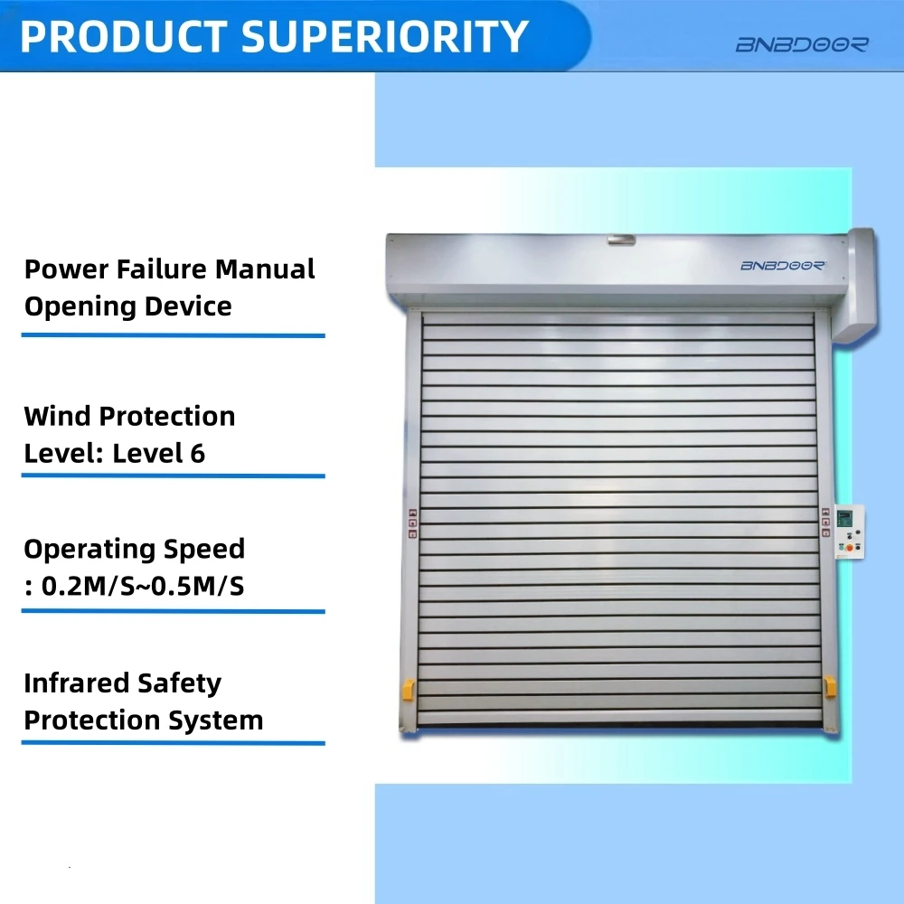 high quality automatic self storage sectional industrial garage high speed roll up roller shutter metal aluminum roll up door