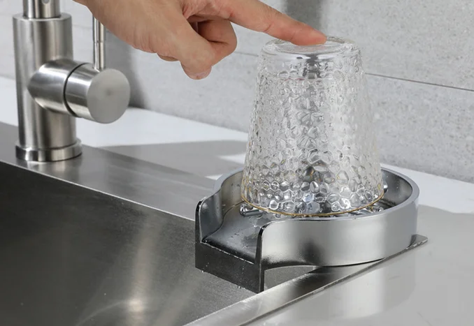 Faucet Glass Rinser for Kitchen Sink Automatic Cup Bar Glass Rinser Coffee Pitcher Wash Cup Tool Cup Cleaning Cocina