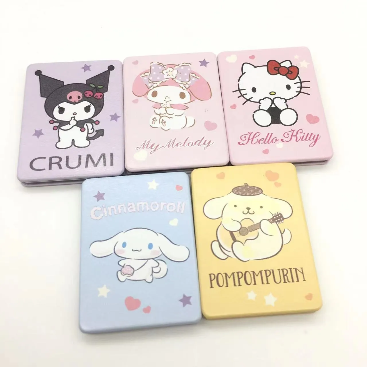 Cartoon mini kuromi mirror, portable round shape mirror, KT mini mirror for promotional gifts