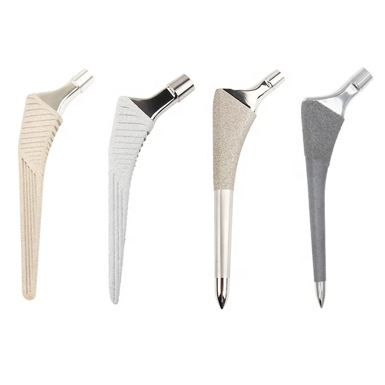 Manufacturer Price Total Hip Joint Prosthesis Implant Artificial Hip Replacement Orthopedic Implant Femoral Stem Cementless Stem