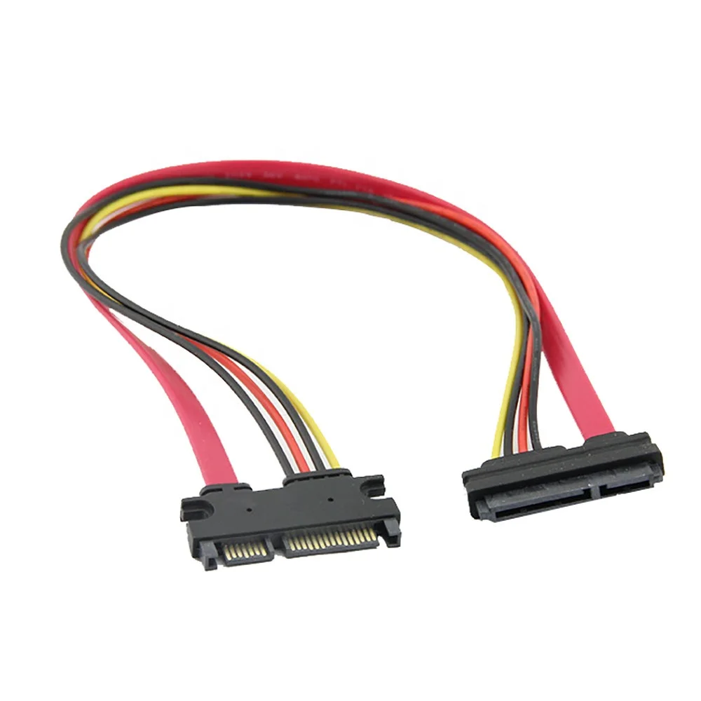 50 cm 22P 7+15Pin M/F Serial ATA SATA Data Power Combo Extension Cable SATA data + power cable Male to female disk extension cab