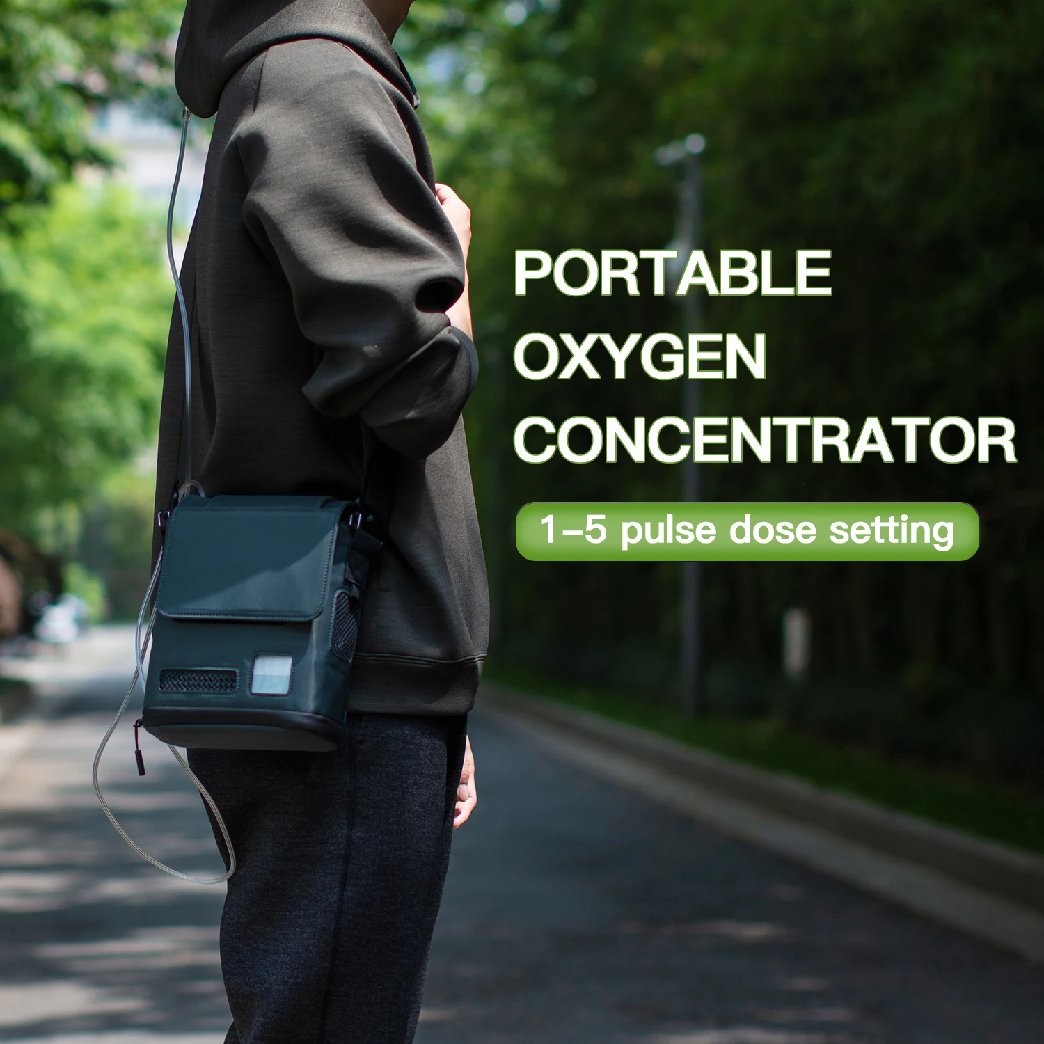 Pocket-sized  Oxygen Concentrator With 1.9kg and 93%±3%  Concentration 5L/min With Long Battery Duration for Plateau Travel