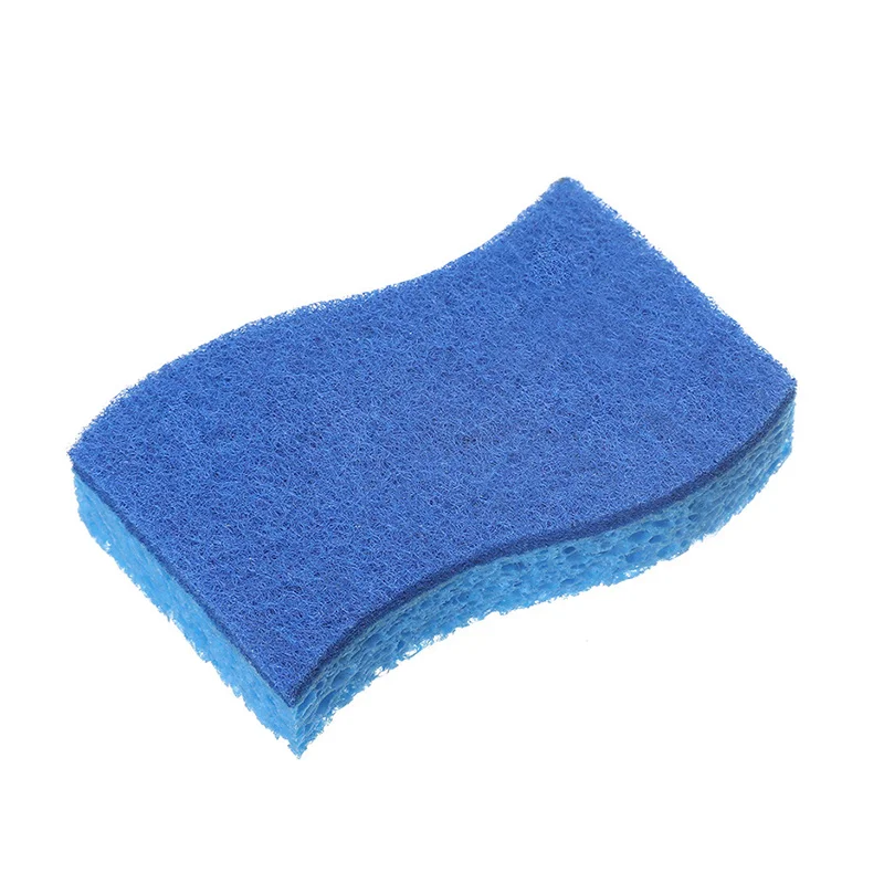 Strong Water Absorption Natural Plant Fibers Wood Pulp Dish Washing Sponge Custom Design For Double Usage