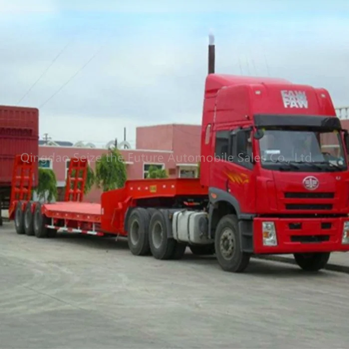 Heavy Duty Low Loader  Concave Lowboy 3 Axles 60t Low Bed Lowbed Trailer