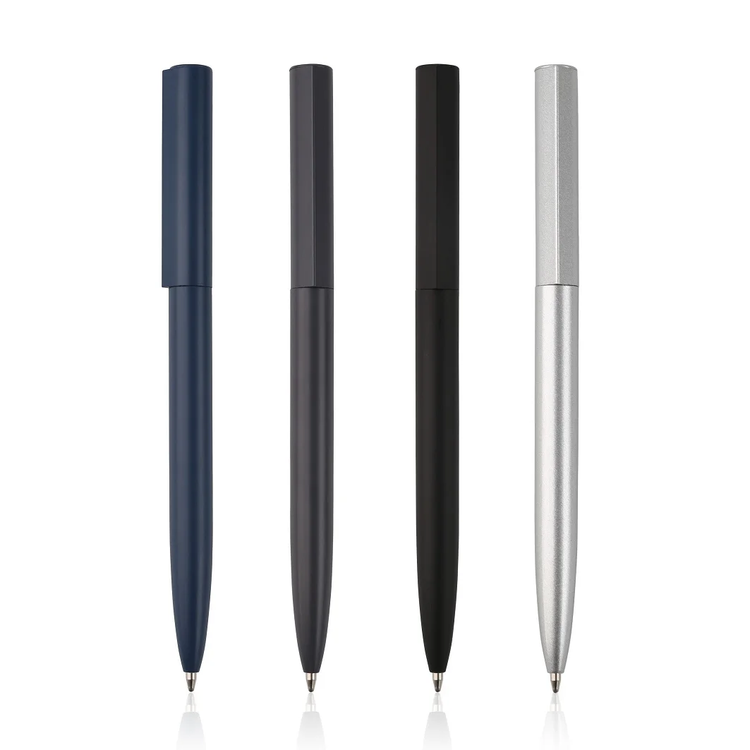 promotion Aluminum ballpen type new design protruding upper barrel gift advertising metal pen