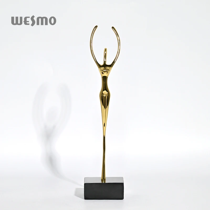 Resin Light Luxury Ballet Dancer Sculpture Character Art Statue For Living Room Tabletop Home Modern Decor Customizable