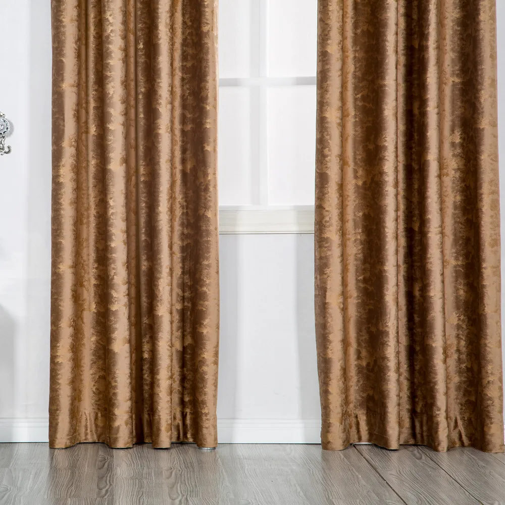 Luxury 3D printed gold velvet  thermal properties keeps warm noise reduction with 8 eyelets cortinas blackout for bedroom