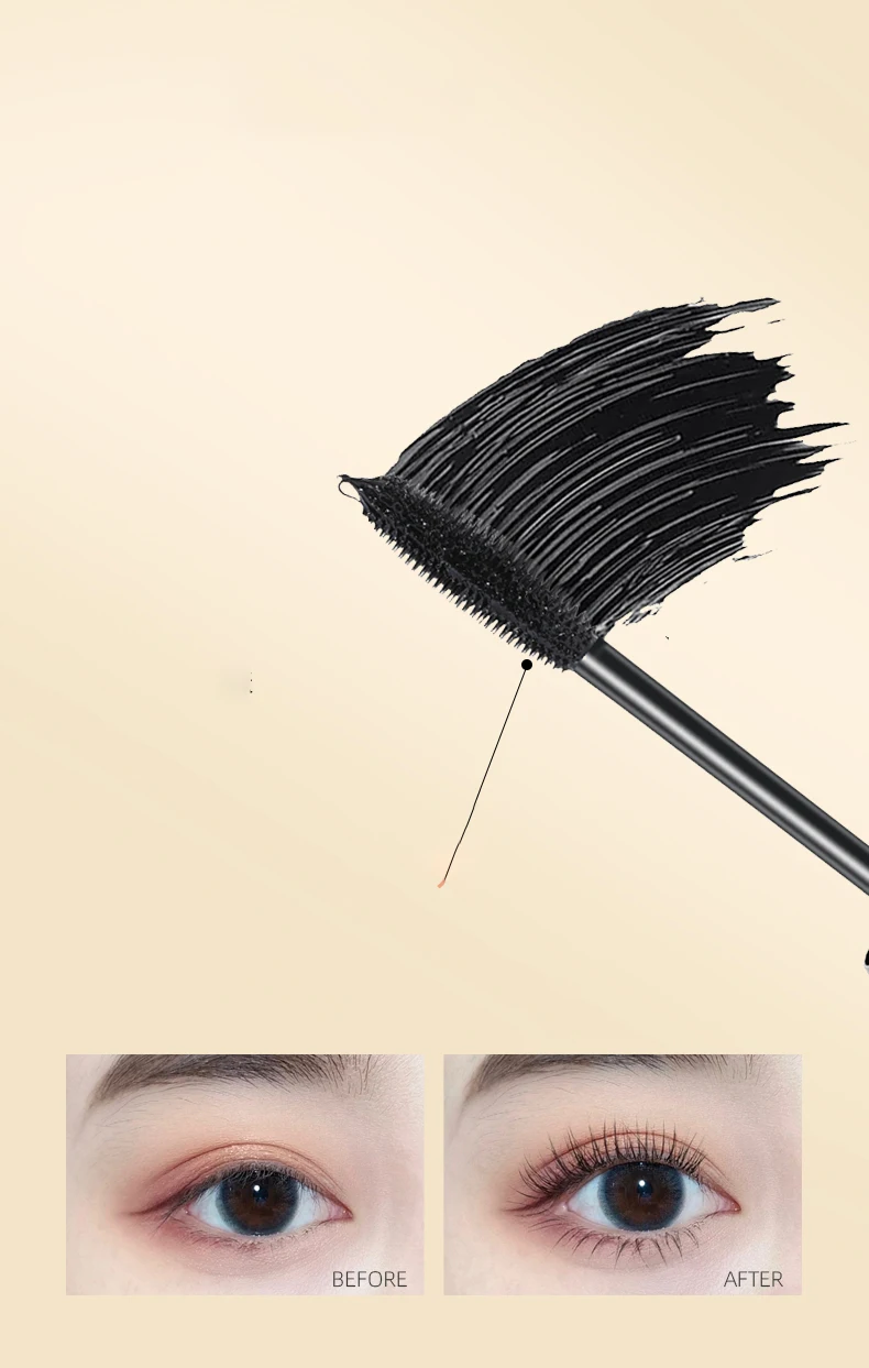 Waterproof Mascara Mascara Volumizing Rich Black Three-dimensional Curling Natural Mascara