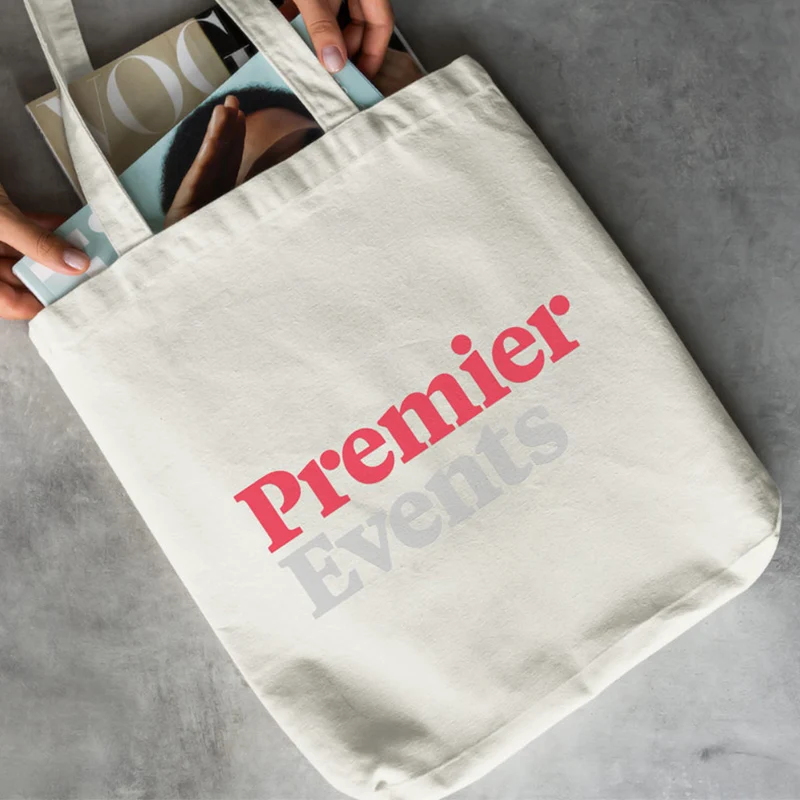Eco Friendly Reusable Sublimation Printing Cotton Canvas Bag Wholesale Gift Packaging Shopping Bag with your design