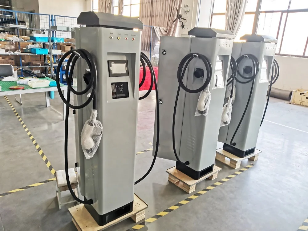 Bluesky Ground mounted Ev Charging Pile Floor Standing Type 2 Ac Electric Car Charger Ac 22kw Ev Charger