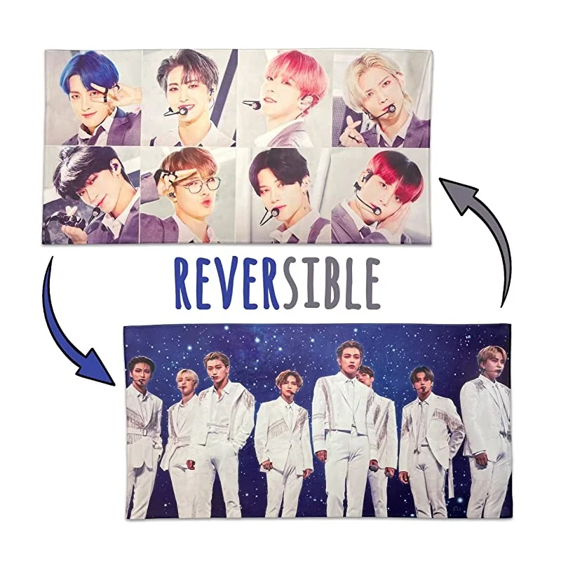 custom double sided printed fabric cheering slogans banners kpop