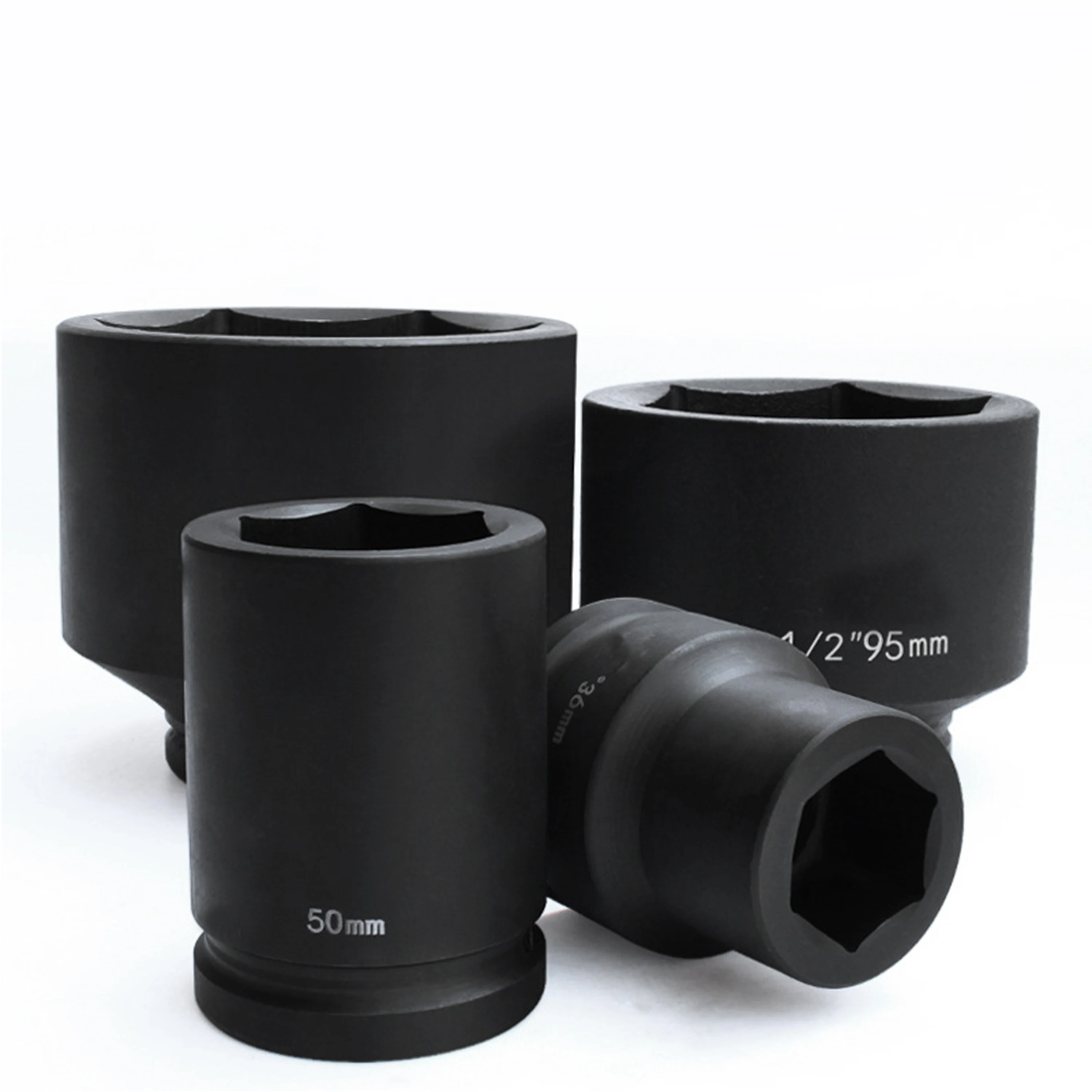 12-point 1Inch Impact Socket CR-MO Manganese Phosphate 120mm 65mm 6-point Heavy Duty Socket