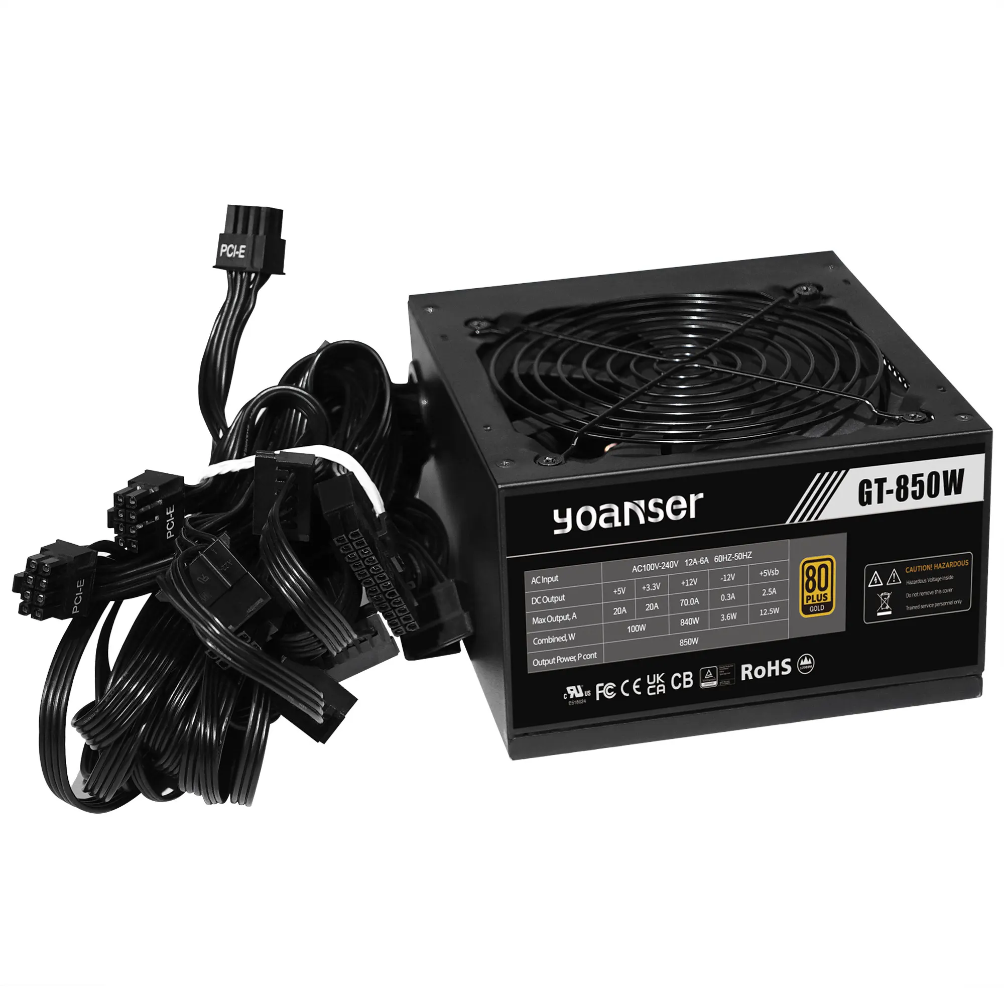 Высокоэффективный 80 + золотой настольный блок питания atx для ПК, немодульный игровой блок питания 650 Вт/750 Вт/850 Вт