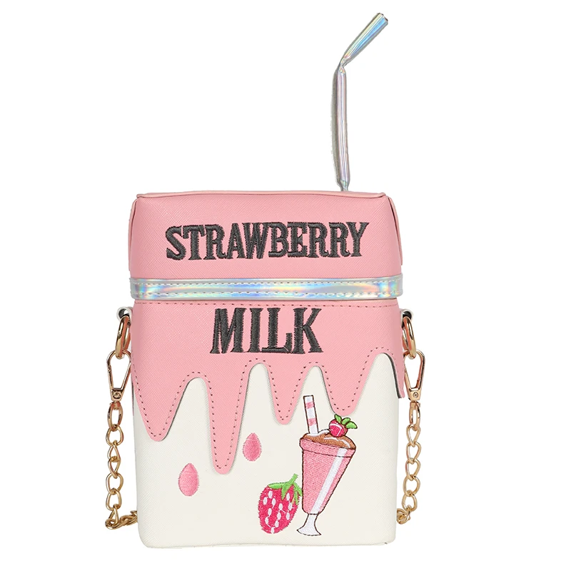 Milk trend style waterproof ladies Pu leather portable messenger bag ladies casual cute