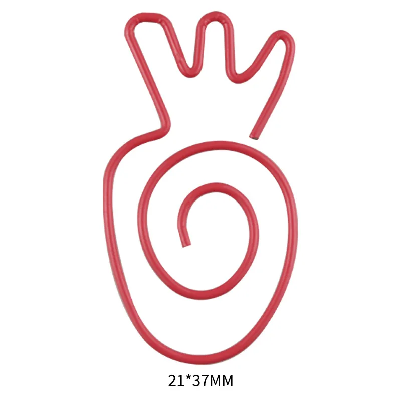 YS1009  Custom Logo Colorful Assorted Fruits Vegetables Shaped DIY Metal Paper Clips for office