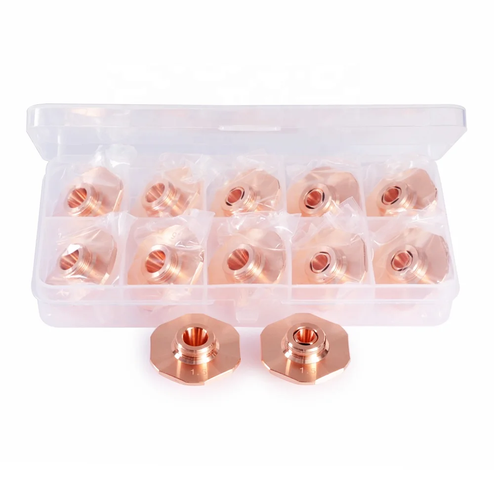 2024 Bodor Hexagonal Laser Nozzle Dia.32mm H15mm M14 Single / Double Layers aperture 1.0-4.0mm Fiber Laser Cutting Head Nozzles