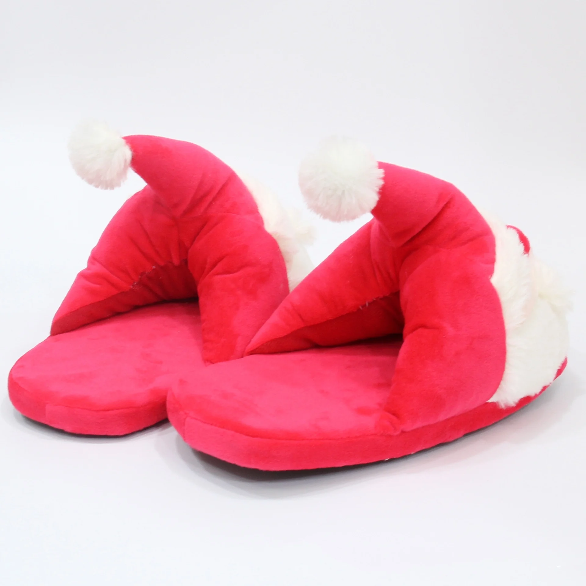 China private label Christmas fashion red color in door children slippers shoes with character