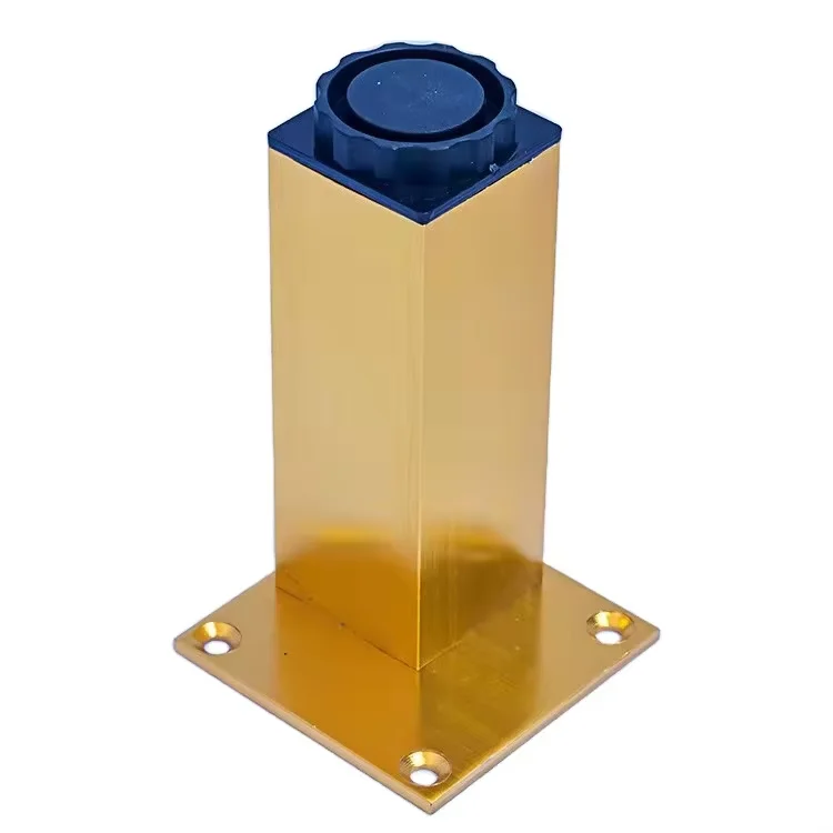 China made high quality Aluminium square tube sofa foot legs height adjustable table feet