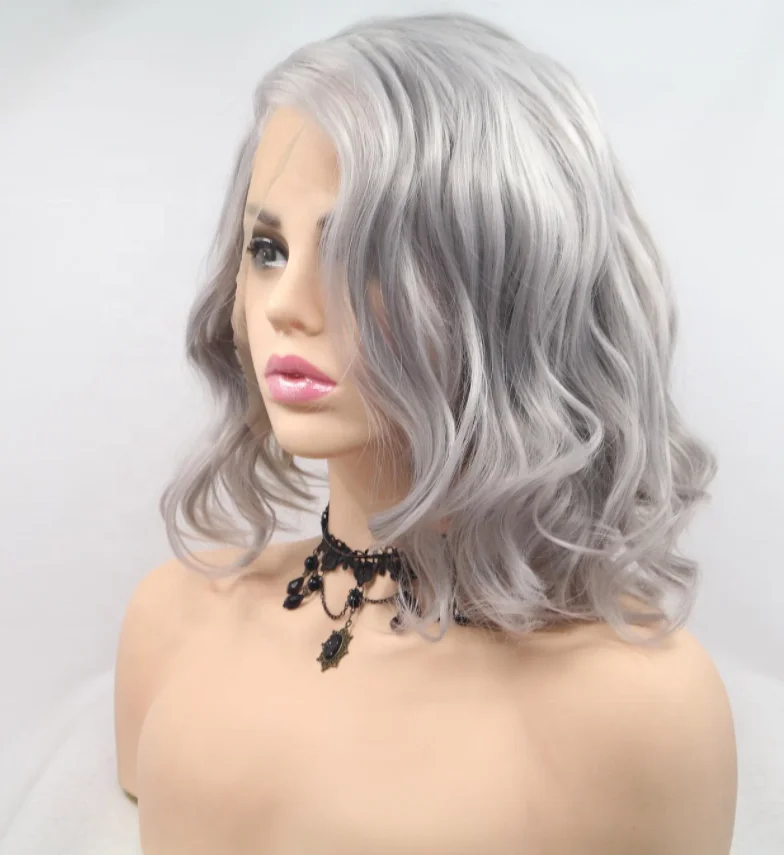 New Wig European and American Wig Women Wavy Curly Hair Ladies Wig Multicolor Synthetic Short Curly Hair