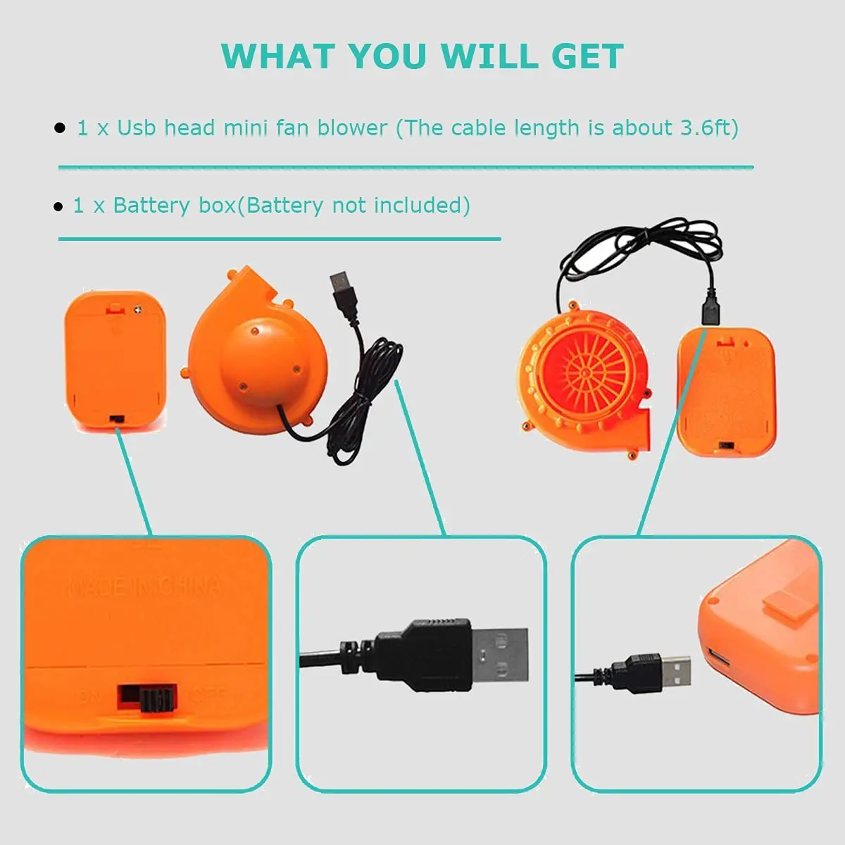 Factory sales cartoon doll inflatable blower USB interface fan dinosaur clothes for mini blower