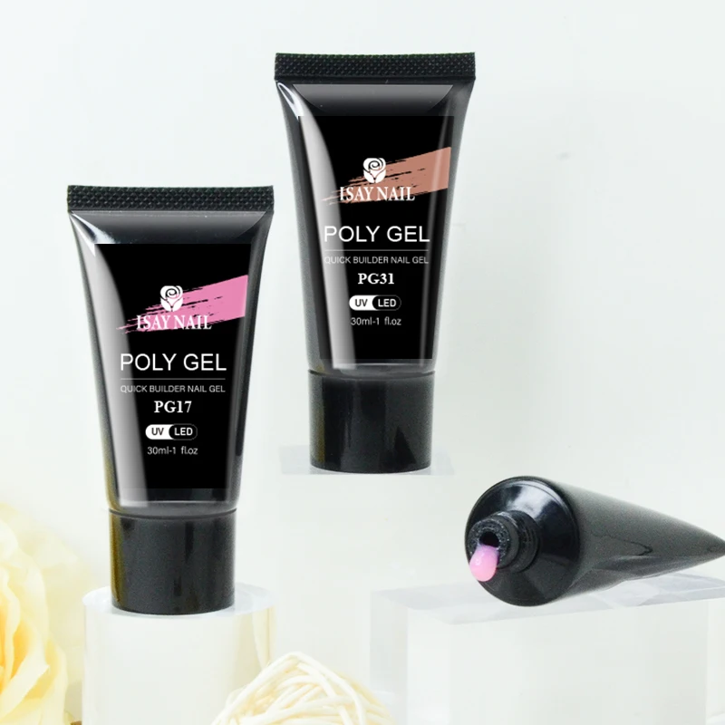 Professional Wholesale 30 ml poly gel Nail art design colorful durable poly gel nail set extension starter kit