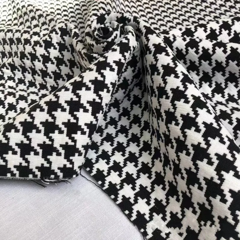 Houndstooth Chenille Fabric Thickened  Sofa Fabric  Pillow Cushion Sofa Cover Chair Fabric