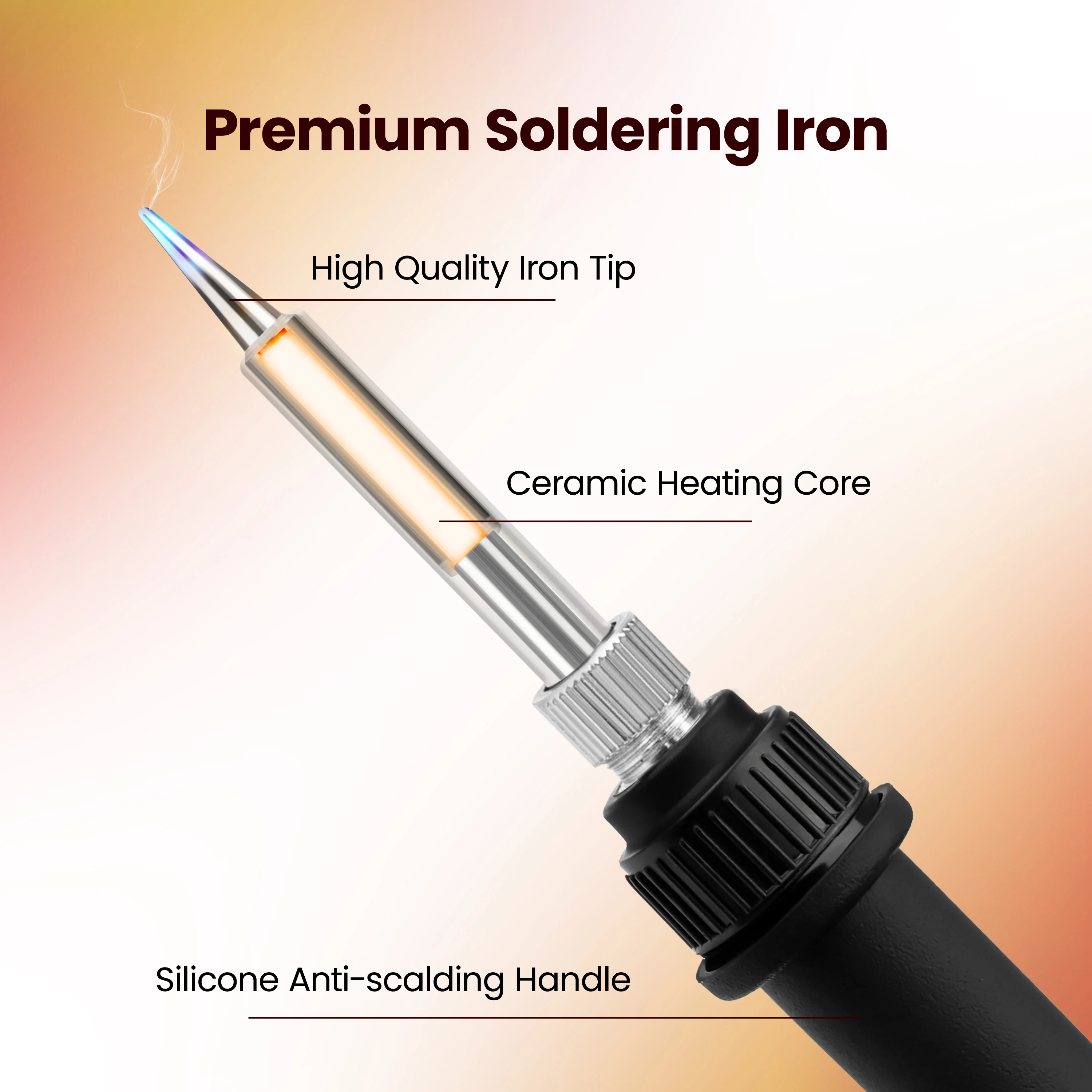 KAIWEETS 2 IN 1 Electric Soldering Station Rework Station hot air gun Welding Repair Soldering Iron Tools