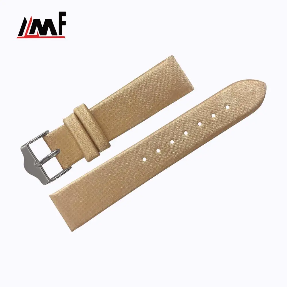 New Design Lightweight coffee Popular Design 16Mm Satin Leather Accessories Watch Strap For Wrist Watch