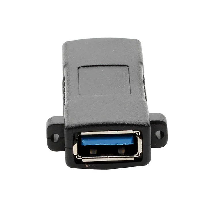 USB3.0 female to female with screw hole adapter usb3.0 straight through extended ear panel adapter