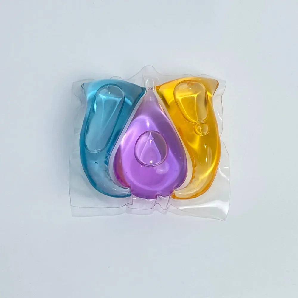 3-in-1 Eco-Friendly Disposable Laundry Pods 3-Chamber Gel Pods for Apparel Convenient 3-in-1 Laundey Solution