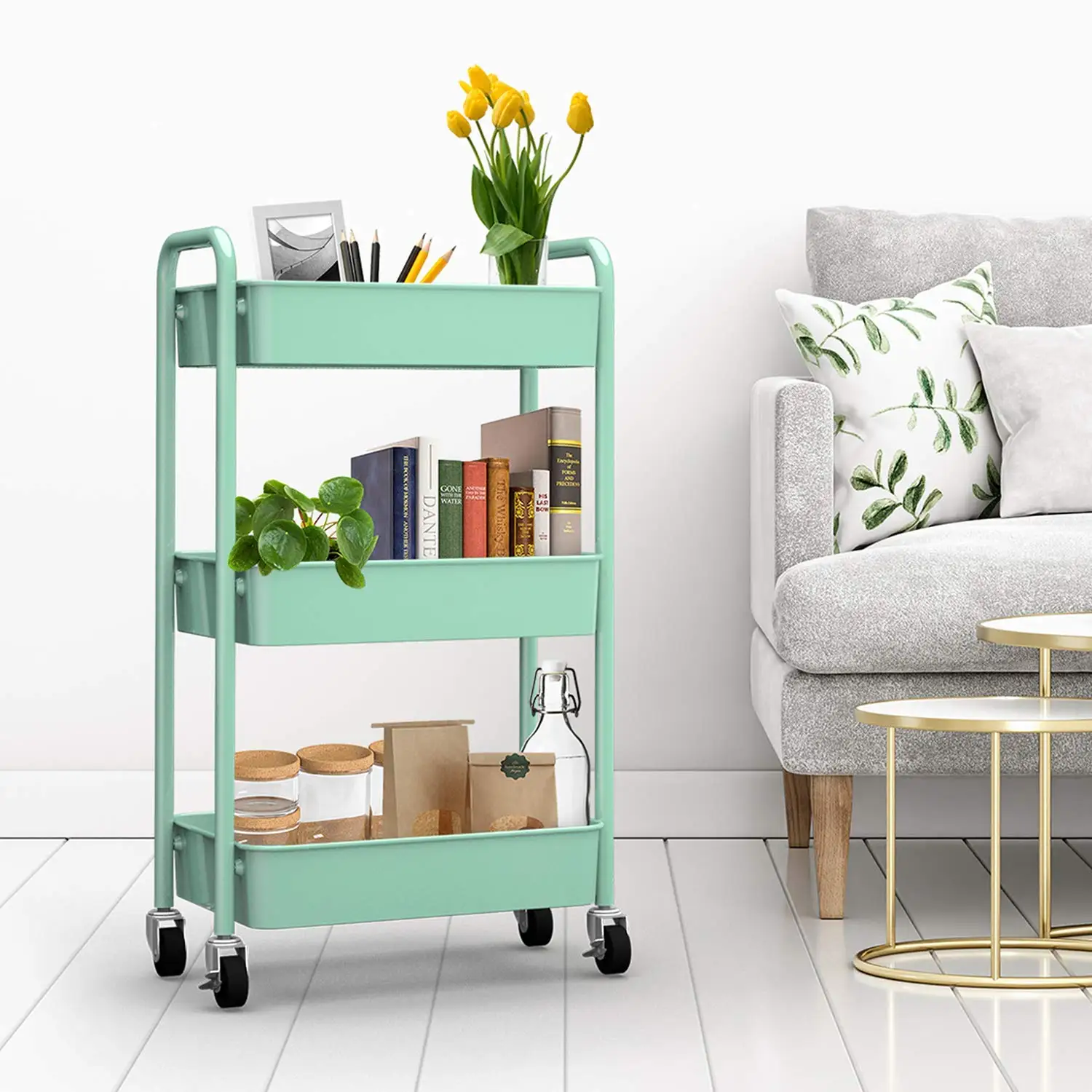 Folding Storage Modern Rolling And Island Foldable With Wheels Mobile Bar Organizer Vintage Kitchen Cart
