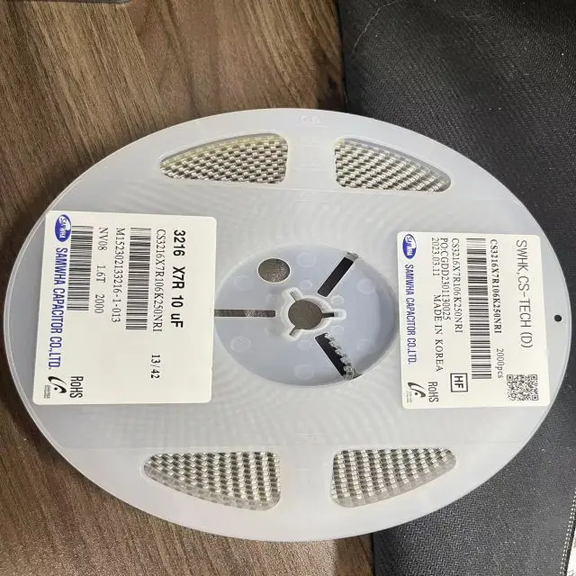 CS3216X7R106K250NTI 10UF 25V 1206 X7R +-10% 3216 керамические конденсаторы