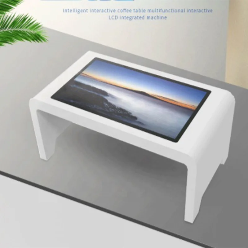 Coffee environment metal stand capacitive game with touch screen restaurant table interactive