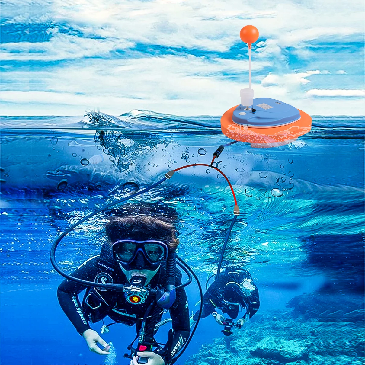 Portable Rechargeable Tankless Waterproof Air Compressor Swimming Pool Toys Scuba Diving Ventilator  Diving Equipment