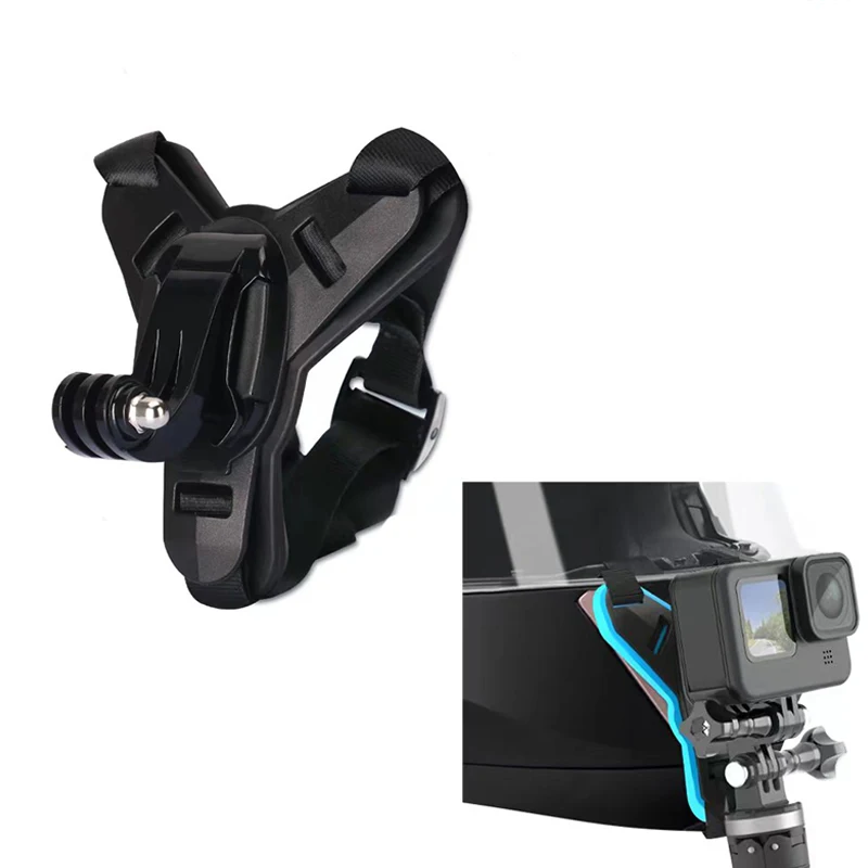 Factory Price 5-in-1 Helmet Chin Strap Silicone Net Set Phone Holder For Gopro Accessories
