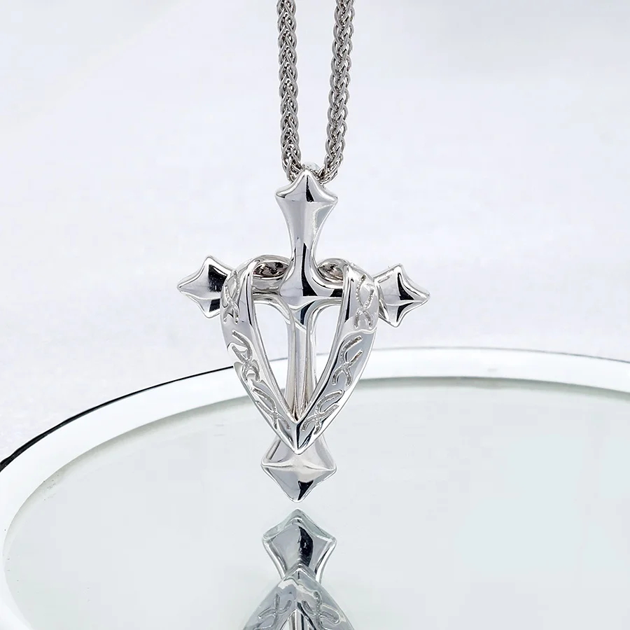 Wholesale Christian Jesus Cross Pendant Fashion Jewelry Wholesale Women Accessories Sterling Silver Custom Jewelry